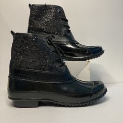 Gianni Bini Size 8 Women’s Rain Boots W/glitter Ankle Upper