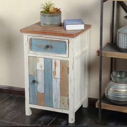 Rustic Multi -color Small Console Table/ Cabinet
