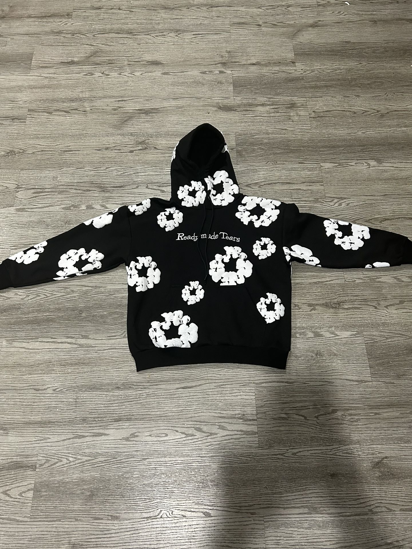 DENIM TEARS HOODIE BLACK