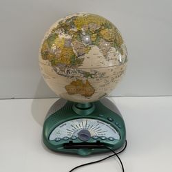 Vintage Green Leap Frog Interactive Smart Explorer Eureka Challenge Globe  