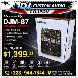Pioneer DJ DJM Series DJM-S7 Battle Mixer Serato Controller 2 Channel System Bluetooth Performance Pads S7 🚨 Payment Options Available 🚨 No Credit N