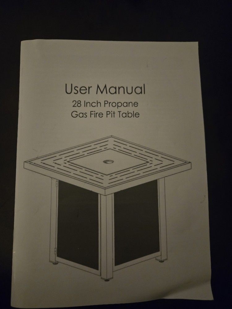 28" Fire Pit Table
