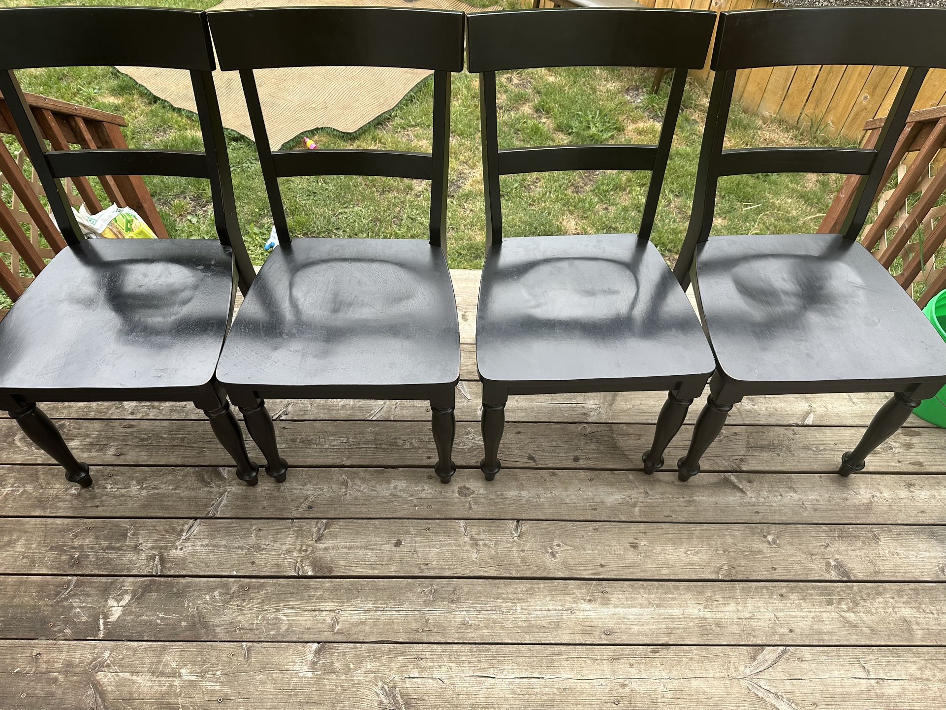 Set Of FOUR Wooden Chairs