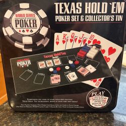 Texas Hold Em Poker Set And Collectors Tin 