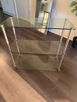 3-tier glass console table (or a glass entry table)