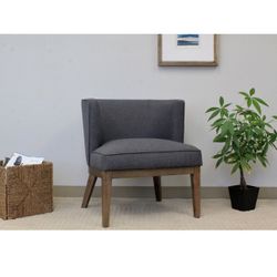 Lorell Linen Fabric Accent Chair - Grey - NEW