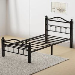 TWIN 14” BLACK METAL BED FRAME