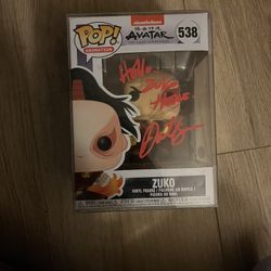 Zuko Funko pop Autographed 