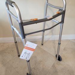 WALKER NEW 300LB WITH WHEELS FOLDABLE