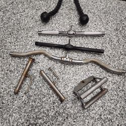 Cable Machine Attachments Bars Low Row Pulldown $50 Takes All