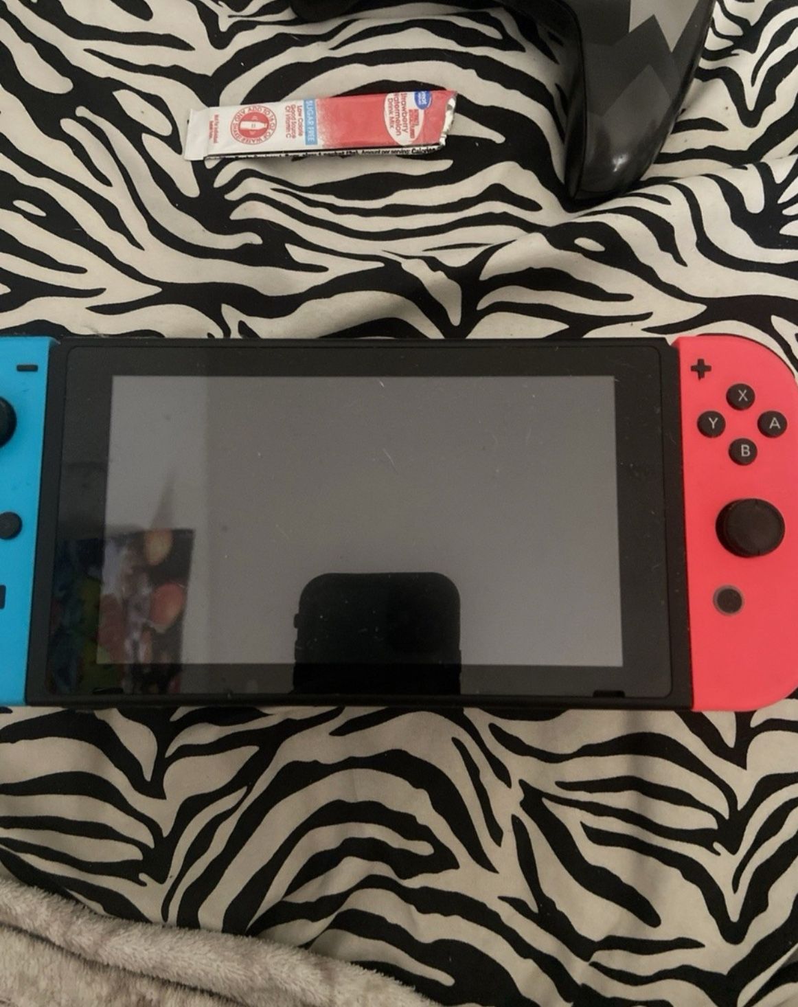 Nintendo Switch OLED Model HEG- 001 Handheld Console - 64GB - Black/Neon Red/Neon Blue