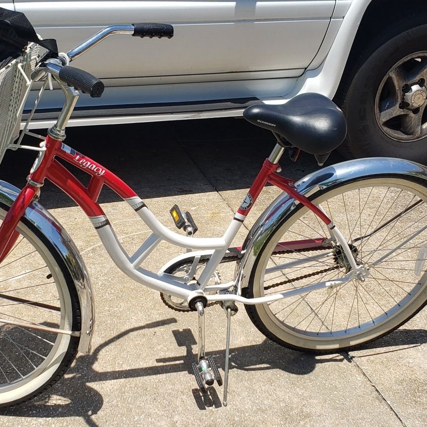 Red and white schwinn bike sale