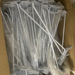 Slat Hooks, A Box Of  100 12 Inch White