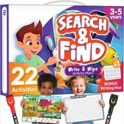 Brand New Search and Find for Kids & Toddlers - Preschool Learning Activity Book, Art and Craft Supplies, Seek Find Games, Birthday Gifts for Girls & 