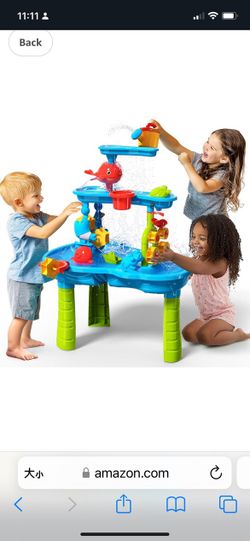 new！Water Table for Toddlers 3-5 | Outdoor Toys Water Play Table, Magnetic Fishing Toy Game Set, Summer Splash Pond Showers Sand Activity, Sensory Pla
