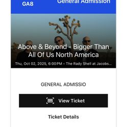 Above & Beyond San Diego 10/2 Thursday 