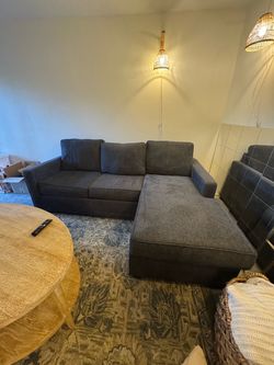 Dark Gray Sofa with Chaise