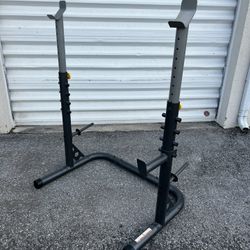 Gym Olympic Squat Bench Workout Rack! Great for Home Gym! Delivery Available! Height adjusts 41-57in Length x Width 48x34”