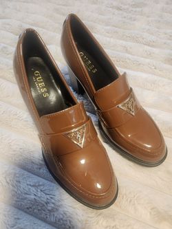 Guess Keaton Embers Chunky Loafer Slip On Pump Platform Heels Women's 8.5M
