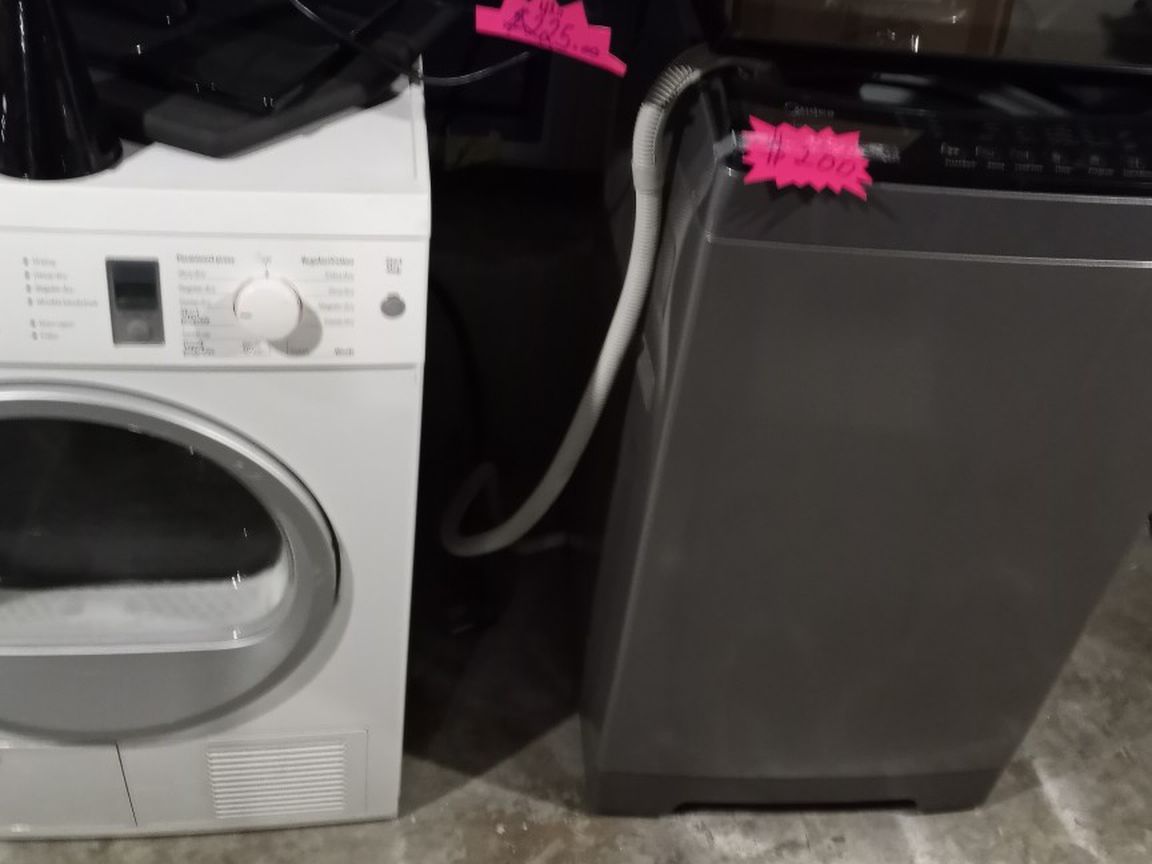 Bosch Washer and a Midea Portable Smart Washer