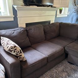 Dark Grey Sectional Couch 