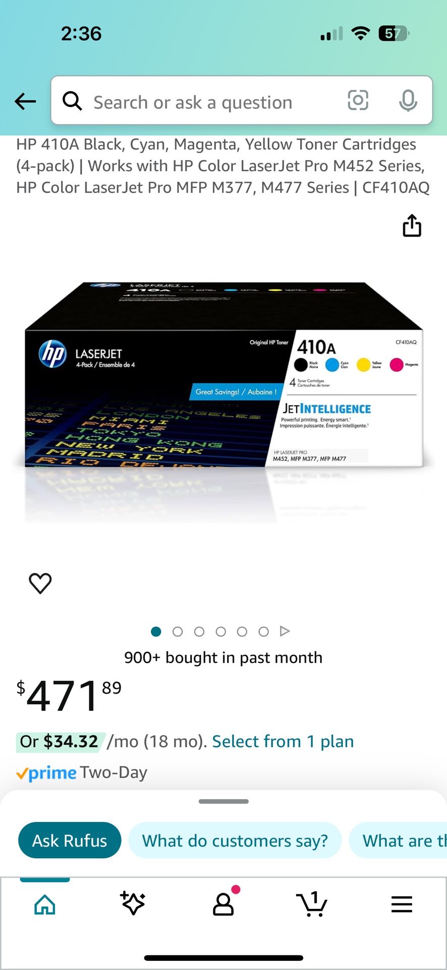 HP Toner (ink) 201 C