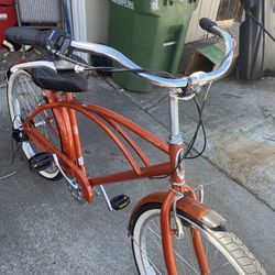 NEW Schwinn Bike - Largo 7 26” Beautiful Orange Beach Cruiser Bike