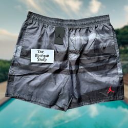 NIKE AIR JORDAN JUMPMAN LEGACY AJ11 PRINTED SHORTS MENS SIZE 2XL XXL BLACK GRAY RED NEW