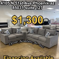 Sofa And Loveseat Grey Brand New 