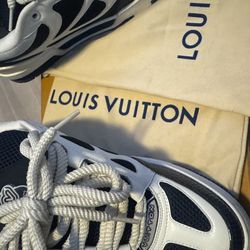 LV SKATES DARK BLUE come with box and everything