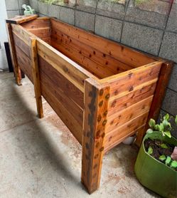 Elevated Wooden Raised Garden Planter Box