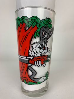 Glassware, cup, glasses, Pepsi,1976, vintage, ELMER FUDD AND BUGS BUNNY