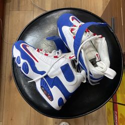 Griffey Max 1 Nike For Kids Size 1 White And Blue 