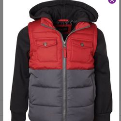 Boys Hoodie With Puffer Vest 
