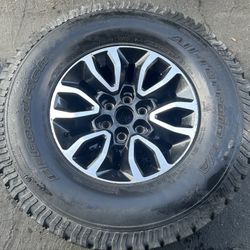 One (1) Single Ford F-150  Raptor 17” OEM rim Wheel with 315/70/17 BFGoodrich Tire