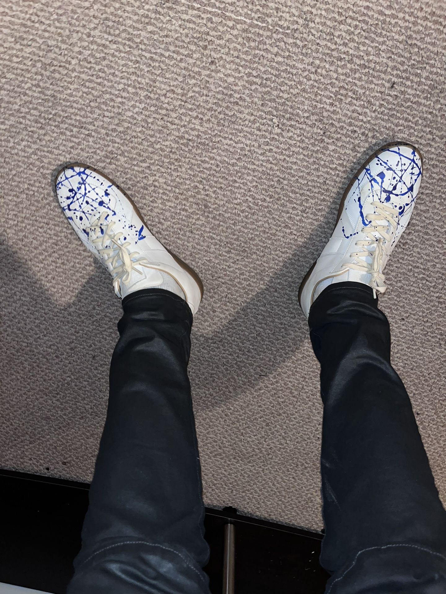 maison margeilas blue paint splatter size 44 trades or offers worn once
