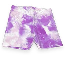 Jumping Beans 3T Bright Purple, Lavender, & White Tie Dyed Tumble Biker Athletic Shorts NWT