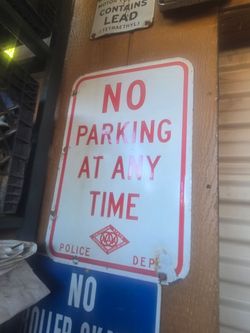 Vintage No Parking At Any Time Sign