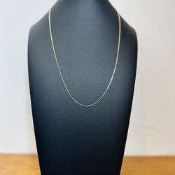 14k Solid Gold 21.5” Cuban Link Chain 1.2mm 2.66 Grams
