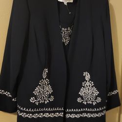 3pc Women's Black Skirt Suit Plus Size 