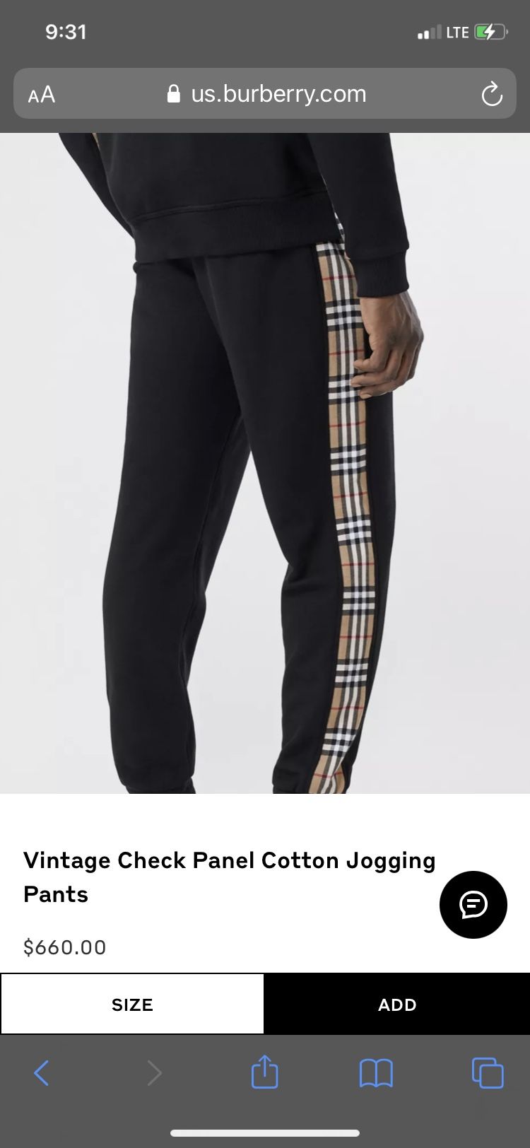 Burberry Joggers (Bottoms Only)