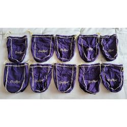 Crown Royal Purple Drawstring Bags - Set of 10