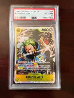 2026 one piece Roronoa Zoro PSA 10 Egghead foil Pokemon card straw hat crew