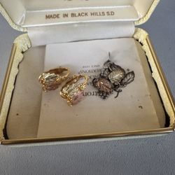 Earrings And Pendant 10k Black Hills Gold Creations 