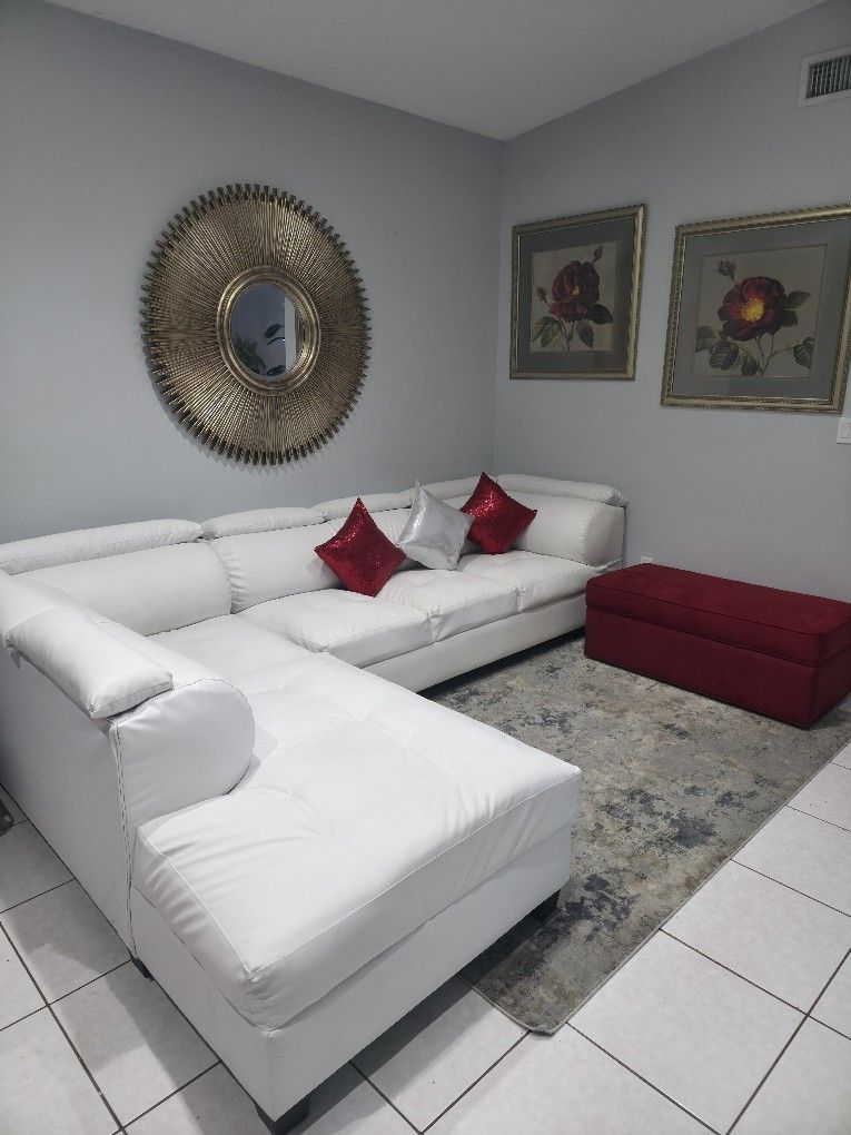 2 White Sofas