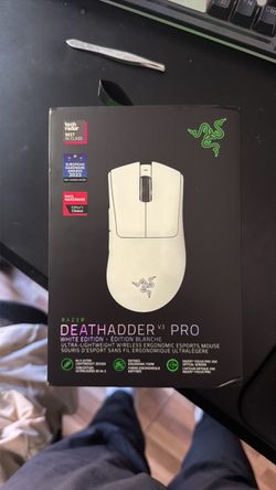 Razer DeathAdder V3 Pro Wireless Gaming Mouse – White – Brand New