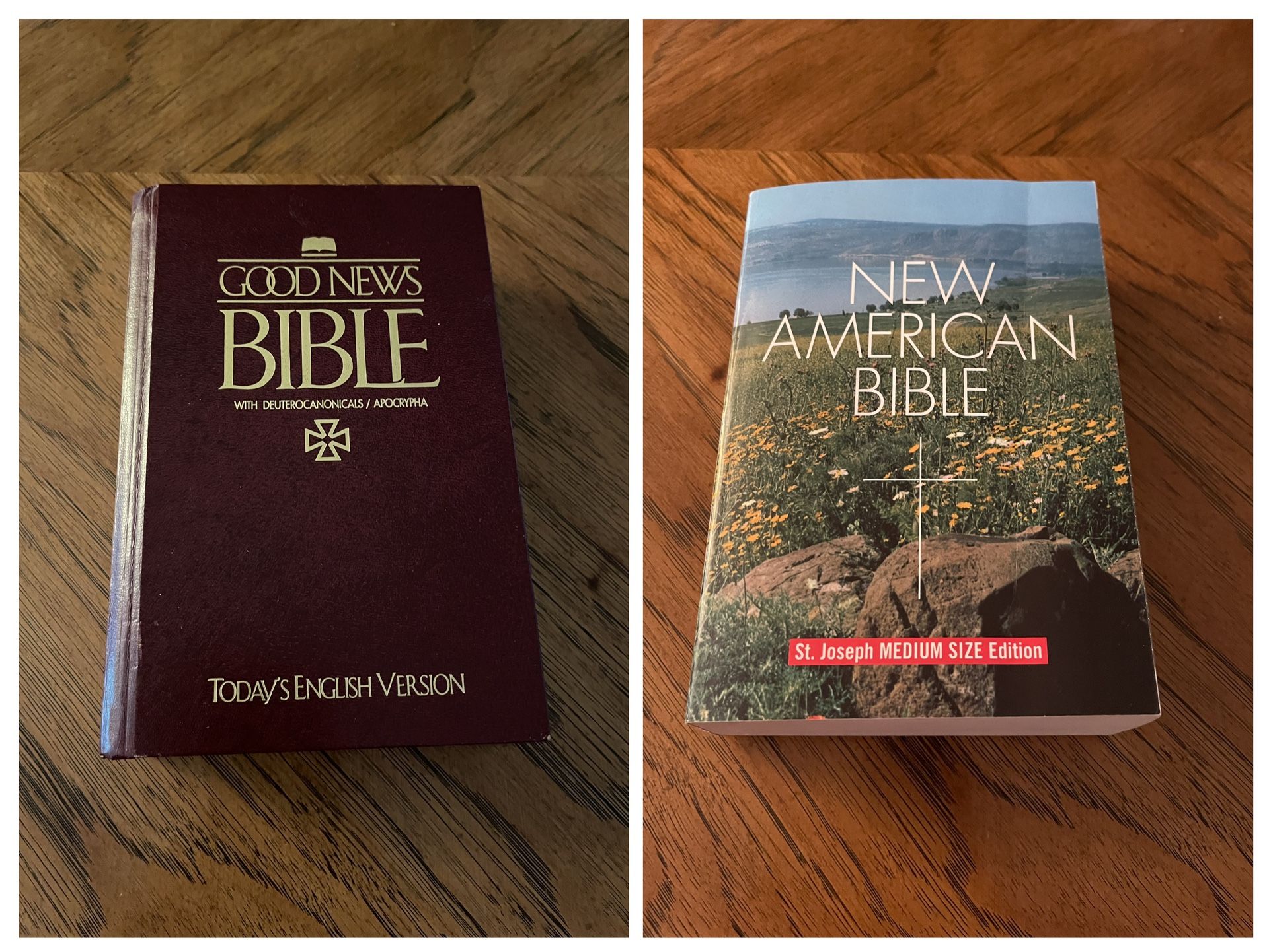 Bibles - Good News Bible, New American Bible ($10.00 Each)