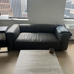Arhaus 80' Leather Apartment Couch
