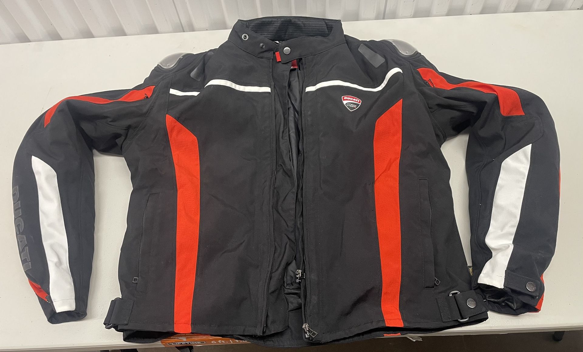 Ducati Corse D-Dry Dainese Jacket TEX C4 Men’s EUR Size: 60, RD/BLK/WHT