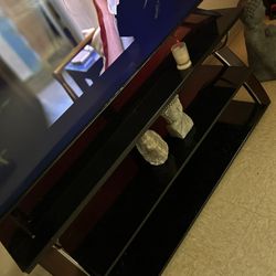 3 Shelve Tv Stand With Attachment For Flat Screen 